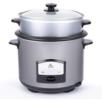Evvoli 2 In 1 Rice Cooker With Steamer 6.5 Litter Up To 12 Cup Of Rise Non-Stick 750W Silver, EVKA-RC6501S