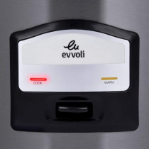 Evvoli 2 In 1 Rice Cooker With Steamer 6.5 Litter Up To 12 Cup Of Rise Non-Stick 750W Silver, EVKA-RC6501S
