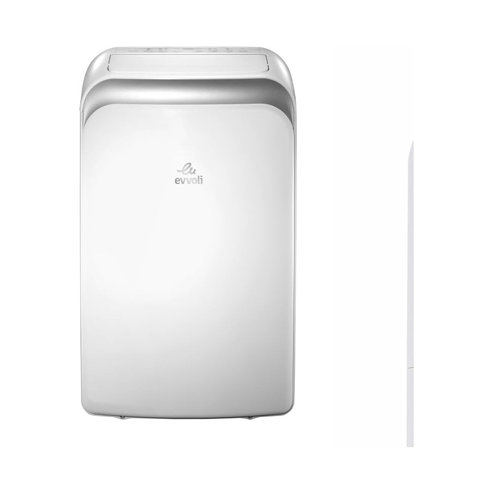 Evvoli Portable Air Conditioner 1 TON 12000 Btu Heat And Cool, Sleep Mode, With Timer 1350 W EVPRO-12K-MD, White