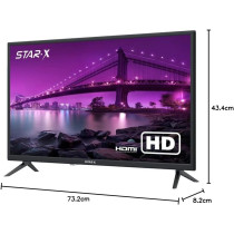 Star-X 32in HD LED TV With HDMI, USB, AV 32LN5150, Black