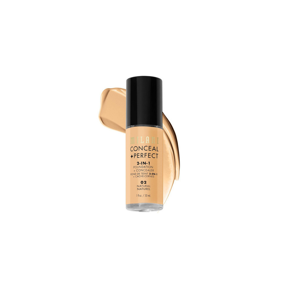 Milani Conceal Perfect 2 In 1 Foundation And Concealer 30ml, 02 Natural