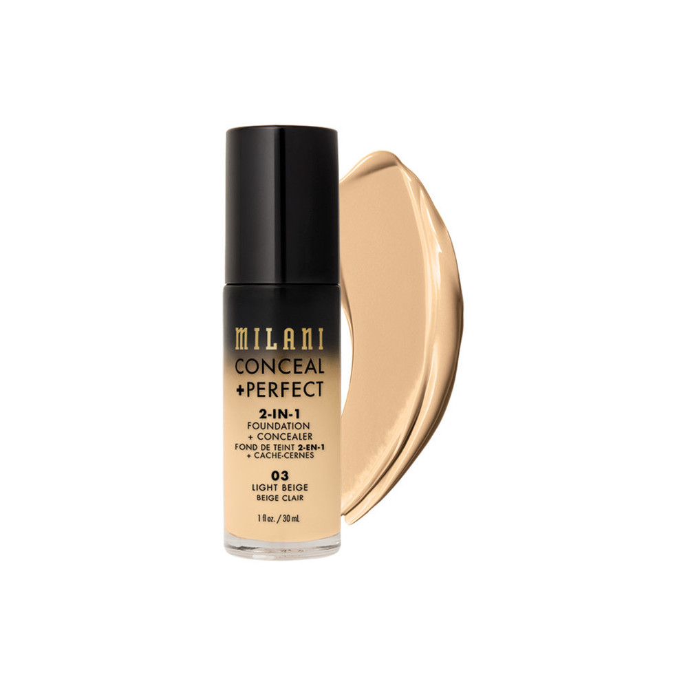 Milani Conceal Perfect 2 In 1 Foundation And Concealer 30ml, 03 Light Beige