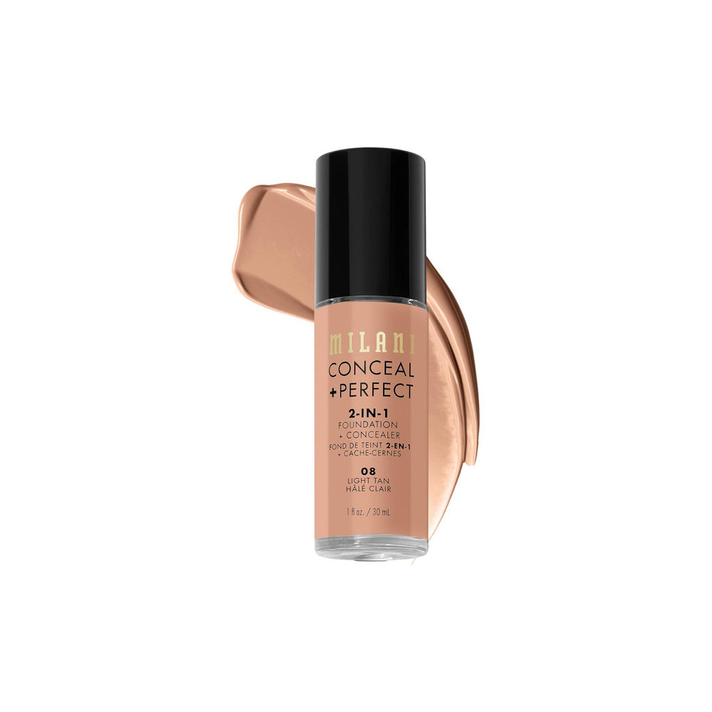 Milani Conceal Perfect 2 In 1 Foundation And Concealer 30ml, 08 Light Tan