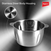 Impex Electric Food Chopper Stainless Steel Bowl With 2 Speed Adjustable And 4 Piece Stainless Steel Blade 2 L 350 W FC 3202 Silver