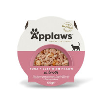 Applaws 60g Tuna with Prawn Adult Wet Cat Food Pot, Pack of 12