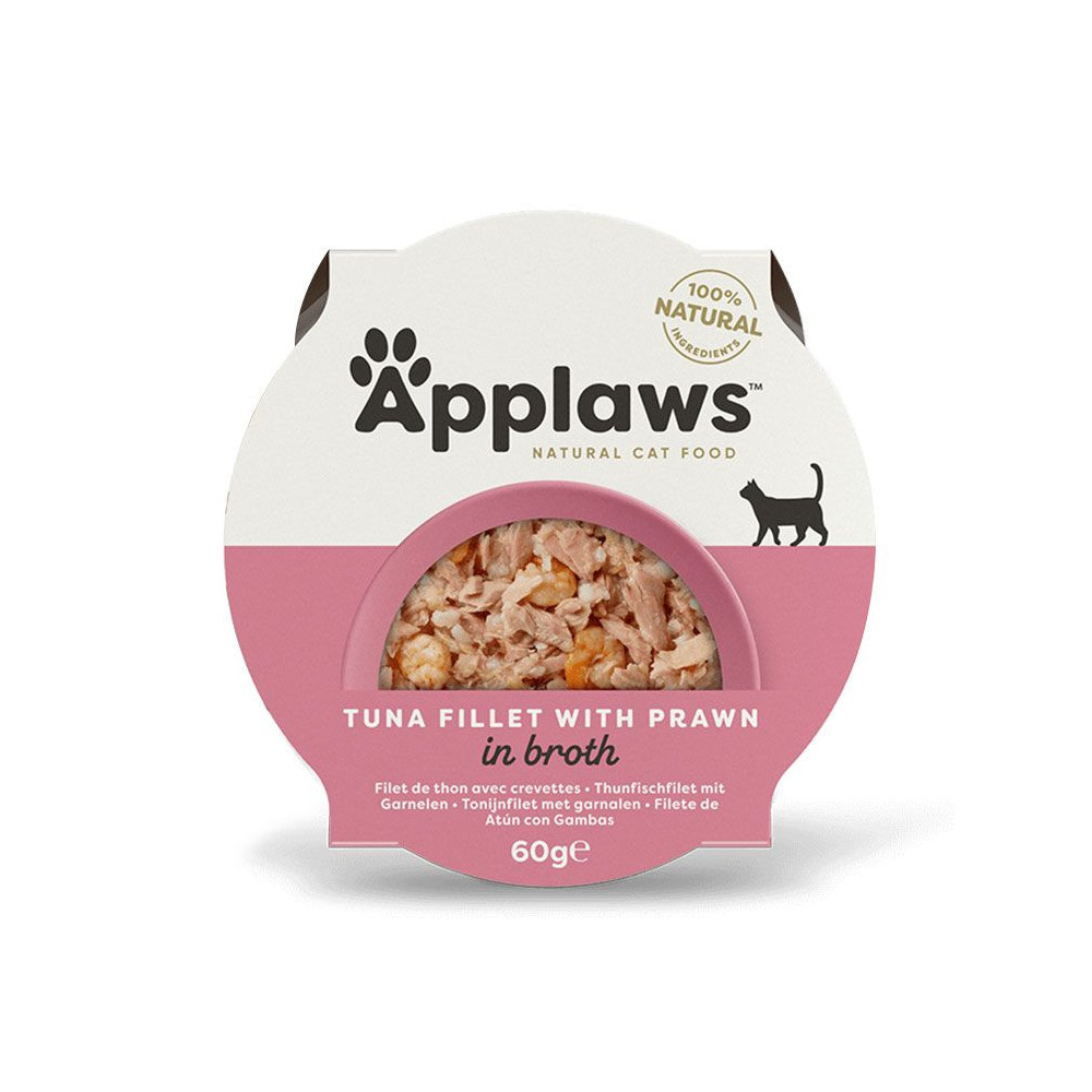 Applaws 60g Pot, Tuna with Prawn Adult Wet Cat Food
