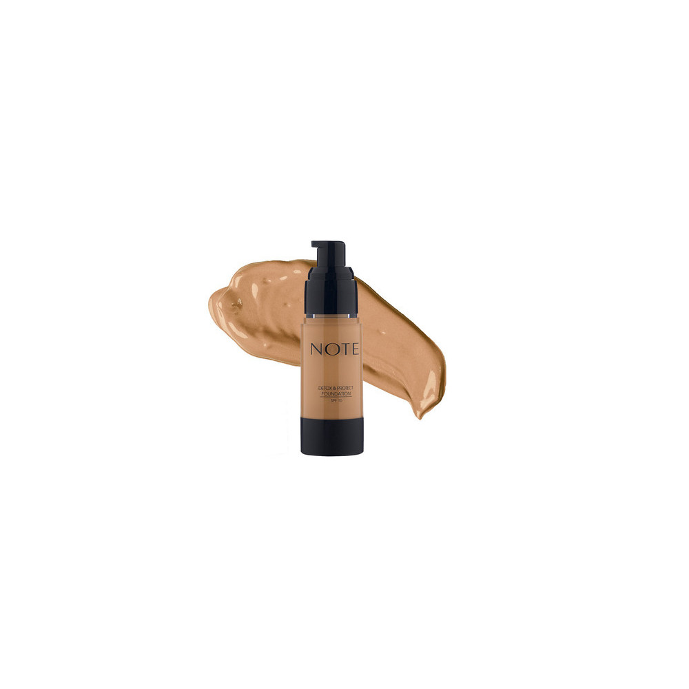 Note SPF 15 Detox And Protect Foundation Pump, 102 Warm Almond