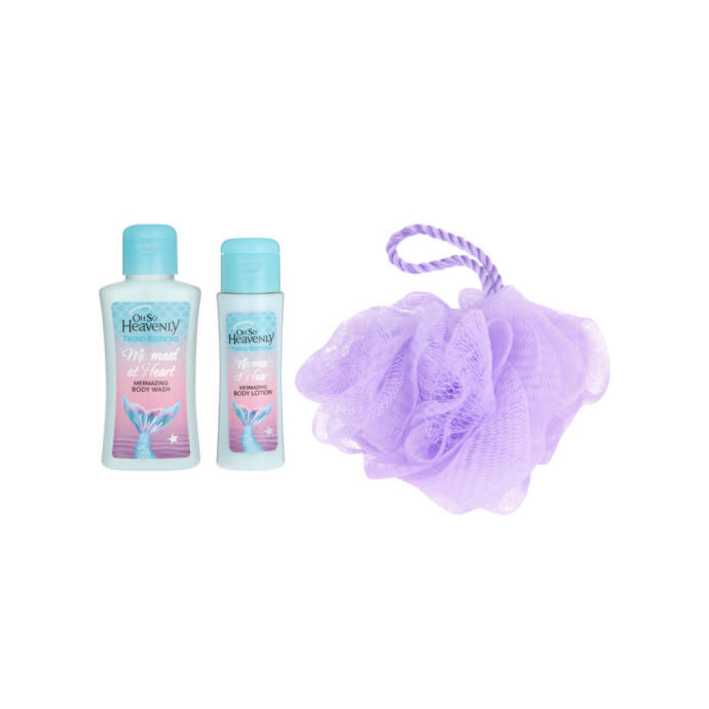Oh So Heavenly Mermaid Lucky Packet With Body Wash, Body Lotion And Loofah
