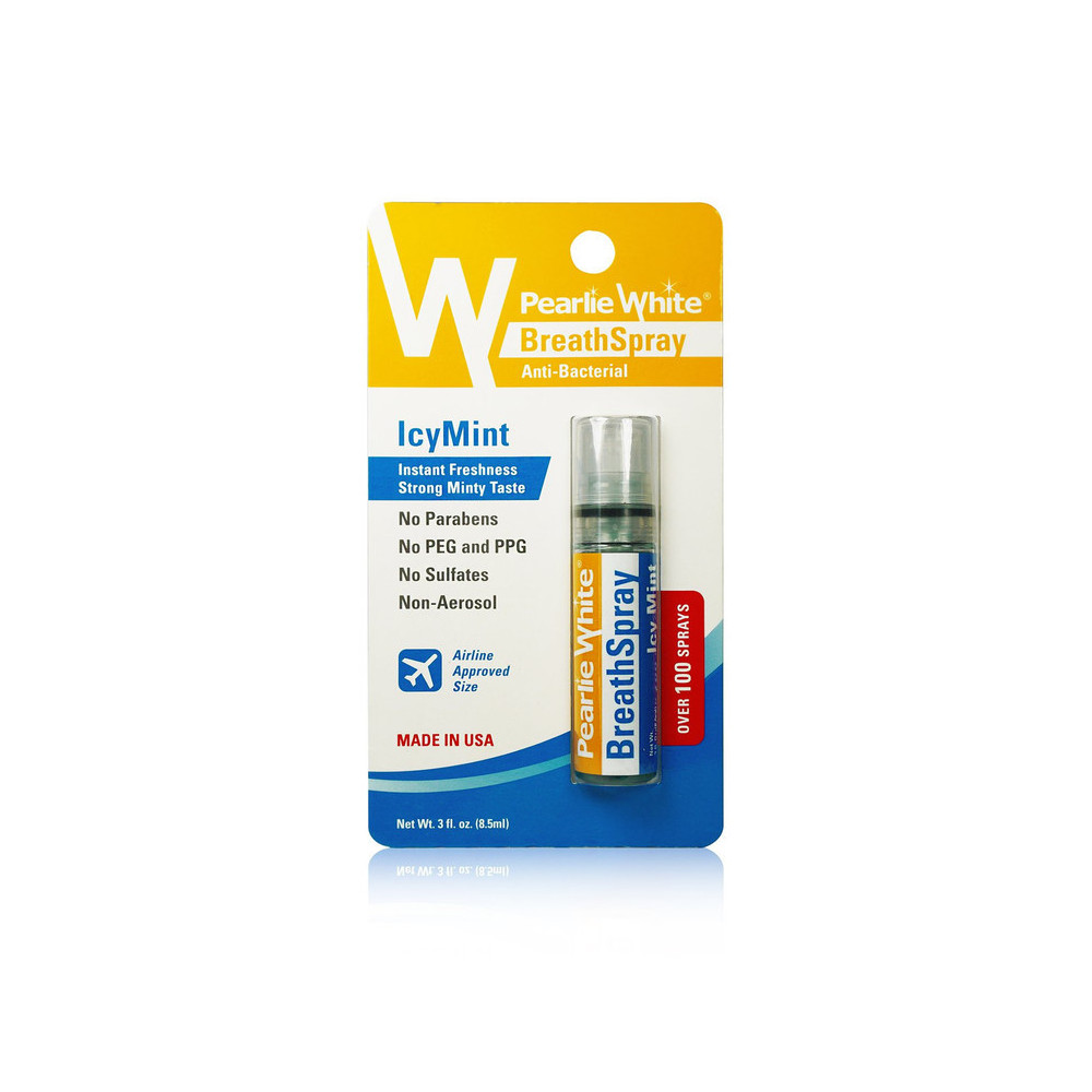 Pearlie White Anti Bacterial Breath Spray Icy Mint, 8.5ml
