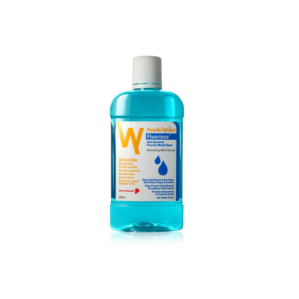 Pearlie White Fluorinze Anti Bacterial Mouth Wash 500ml