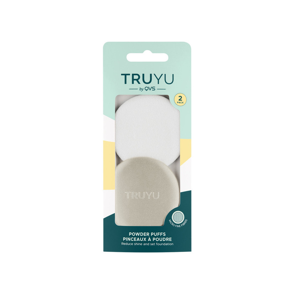Truyu Qvs Micro Fine Fibers Powder Puff, Pack Of 2
