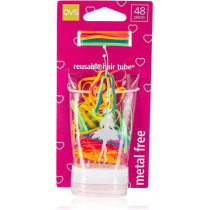 Truyu Qvs Metal Free Multicolour Reusable Hair Tube, Pack Of 48 Pcs