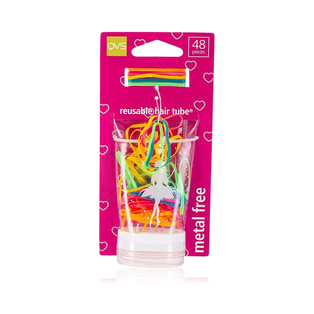 Truyu Qvs Metal Free Multicolour Reusable Hair Tube, Pack Of 48 Pcs