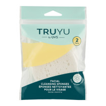 Truyu Qvs Natural Cellulose Facial Cleansing Sponges, Pack Of 2