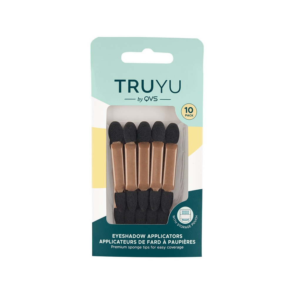Truyu Qvs Premium Eyeshadow Applicators With Storage Pouch, Pack Of 10