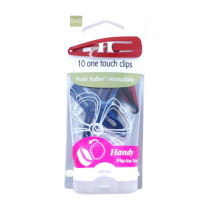 Truyu Qvs One Touch Reusable Hair Clips Multicolour, Pack Of 10