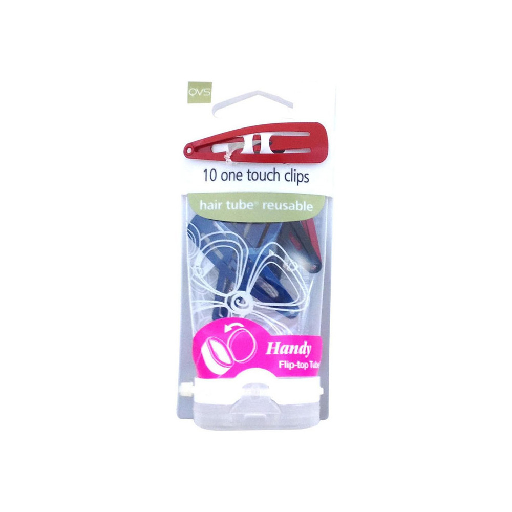 Truyu Qvs One Touch Reusable Hair Clips Multicolour, Pack Of 10