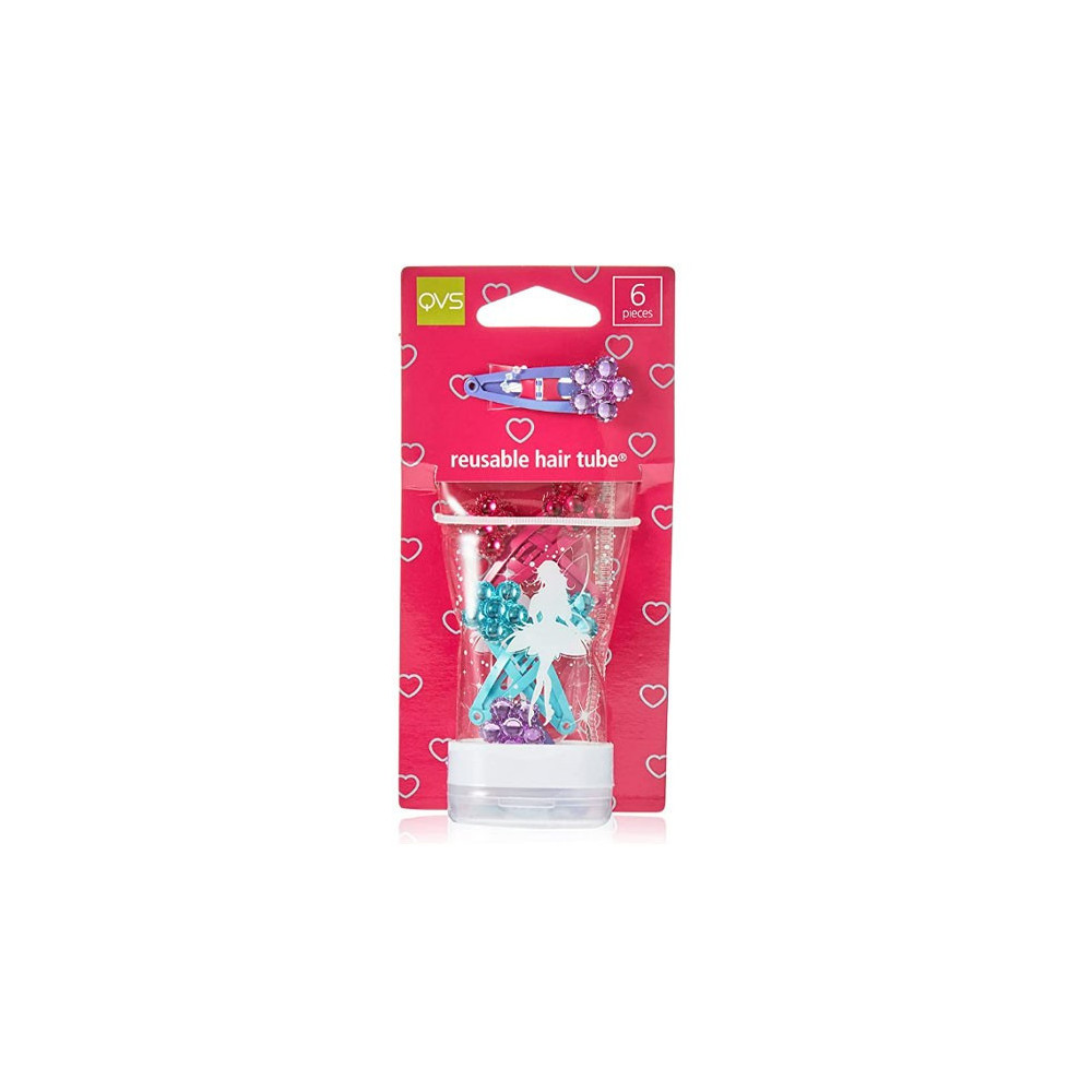 Truyu Qvs Kids One Touch Multicolour Hair Clips, Pack OF 6