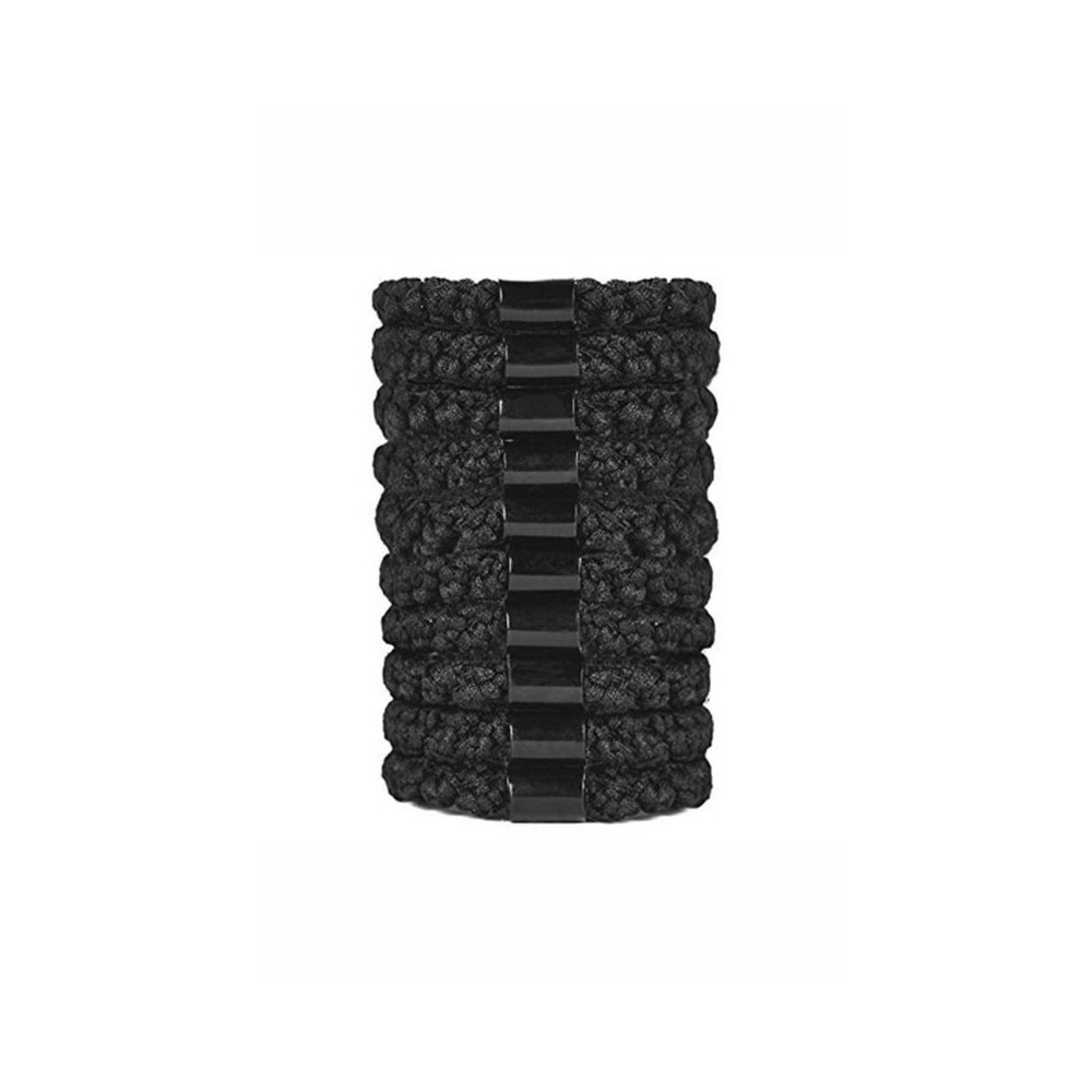 Truyu Qvs Thick Strechy Elastics Rubber Bands Pack Of 10, Black