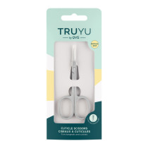 Truyu Qvs Medium Grip Metro Cuticle Scissor With Ultra Fine Curved Blades