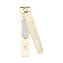 Truyu Qvs Gold Plated Nail Clipper With Curved blades
