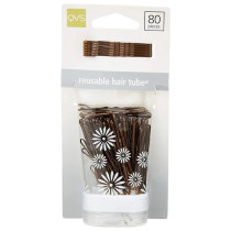 Truyu Qvs Bobby Pins Pack Of 80 Pins, Brown