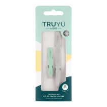 Truyu Qvs Stainless Steel Slant Tip Tweezer Kit, Groom And Shape Brows