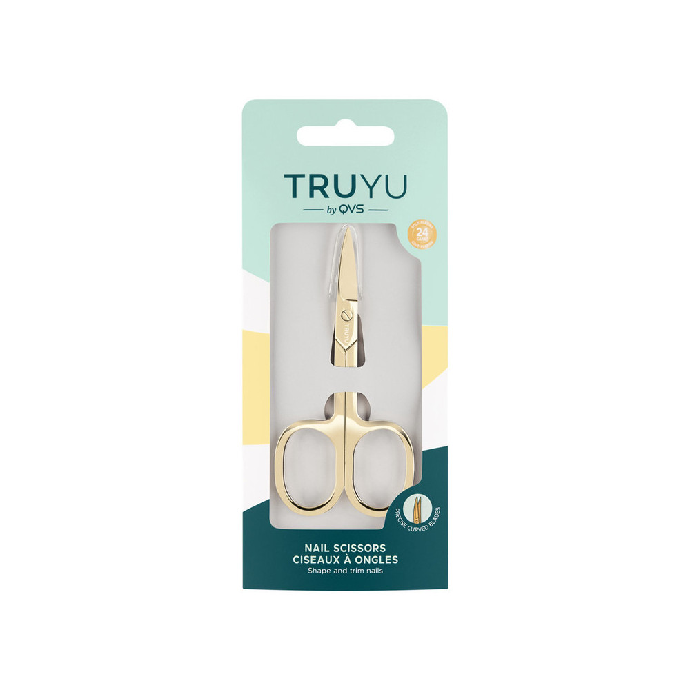 Truyu Qvs Gold Plated Nail Scissorsr With Curved blades