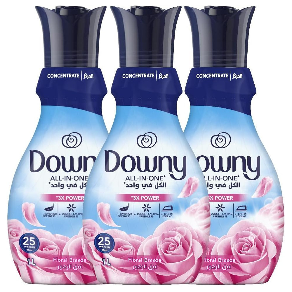 Downy Concentrate Fabric Softener, Floral Breeze, 1L Triple Pack