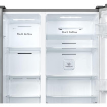 Hisense Rs670N4Wsu1 Side By Side Refrigerator With Water Dispenser, Inverter Compressor, No Frost Technology, Silver, 1 Year Warranty