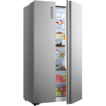 Hisense Rs670N4Wsu1 Side By Side Refrigerator With Water Dispenser, Inverter Compressor, No Frost Technology, Silver, 1 Year Warranty