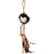 Gigwi Toy Lion Catch And Scratch Eco Line With Slivervine Leaves And Natural Feather