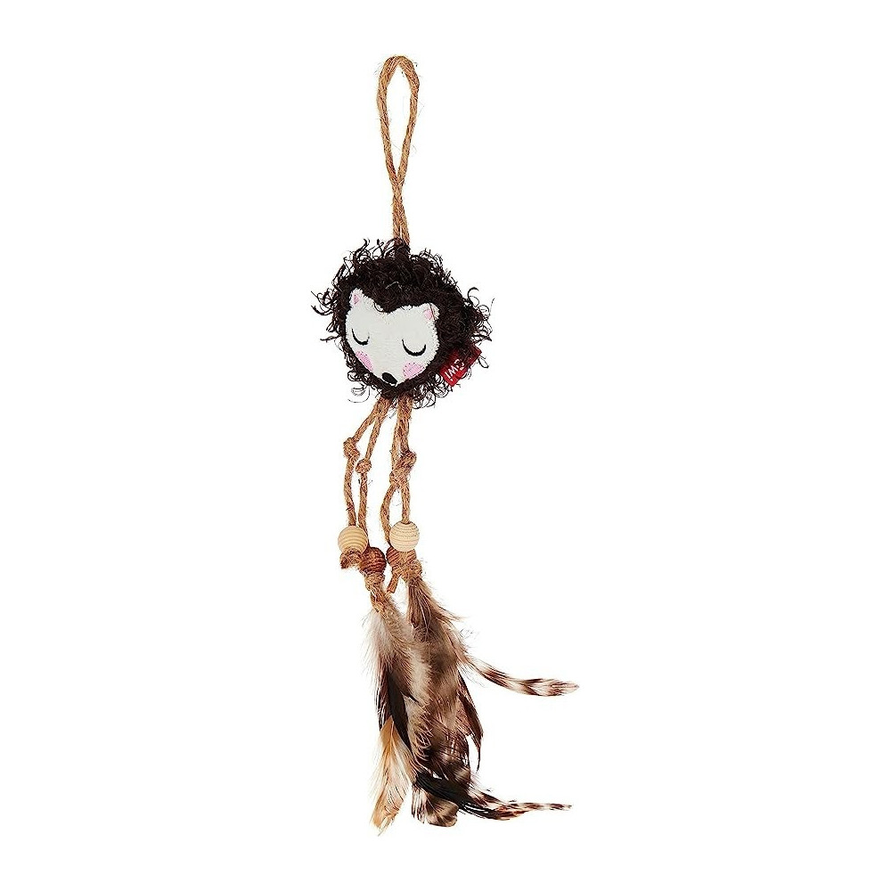 Gigwi Toy Lion Catch And Scratch Eco Line With Slivervine Leaves And Natural Feather