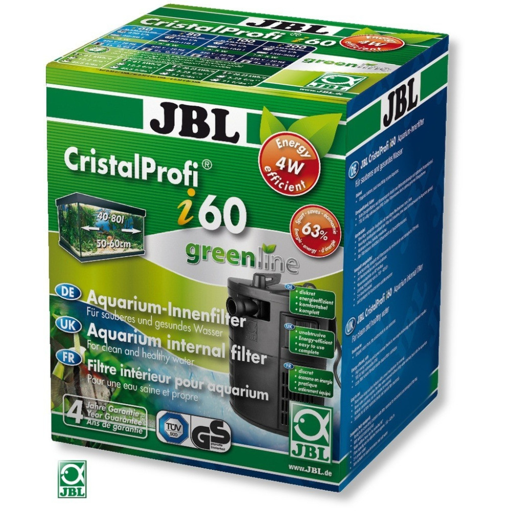 JBL CristalProfi i60 Greenline Aquarium Filter, Black