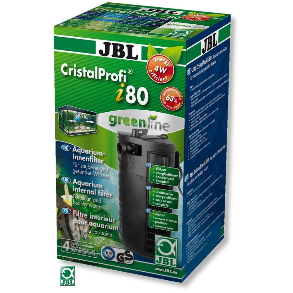 JBL CristalProfi i80 Greenline Aquarium Filter, Black