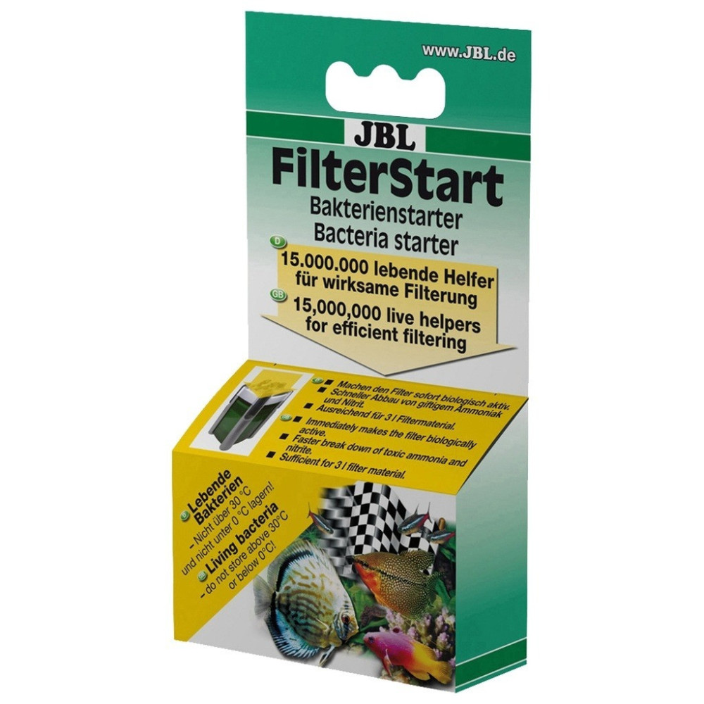 JBL FilterStart Bacteria For The Activation Of New And Cleaned Filters For Freshwater And Marine Aquariums, Liquid, 10ml