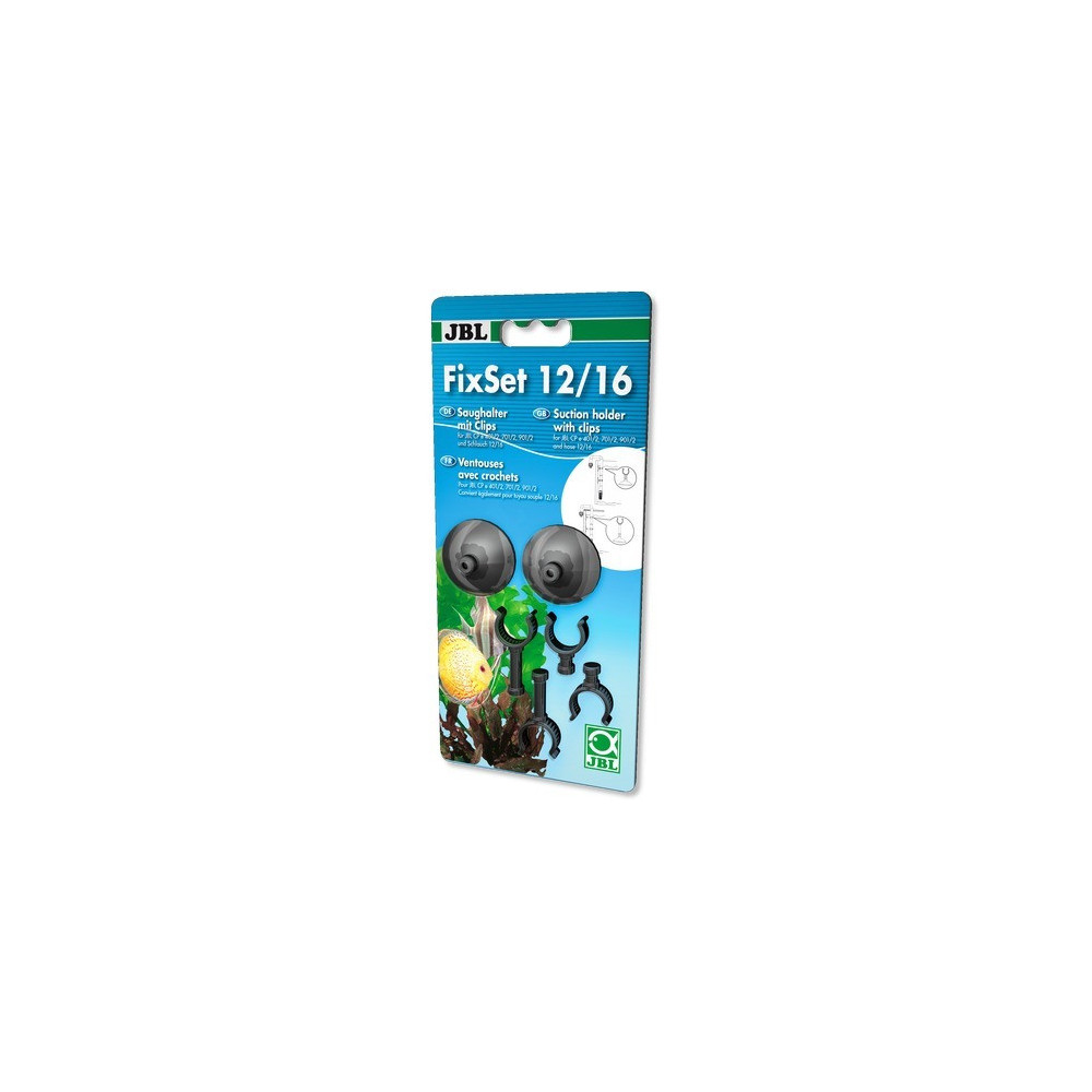 JBL FixSet 12/16 CristalProfi e4/7/900/1,2 Universal Set With Suction Pads And Spacers For External Filters, Black