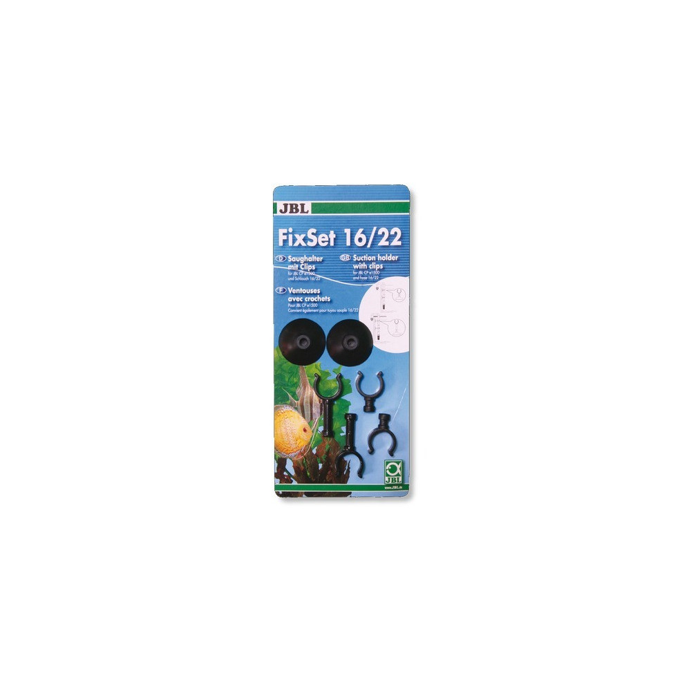 JBL FixSet 16/22 CristalProfi e1500/1,2 Universal Set with Suction Pads And Spacers For External Filters,Black