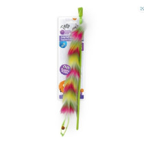 ALL FOR PAWS Long Fluff Wand Toy, Green