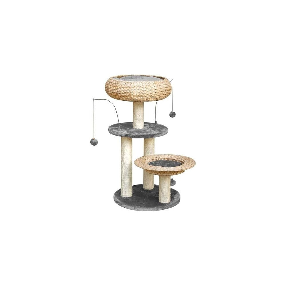 Fauna Lorenz Cat Play Tower, Beige/Grey