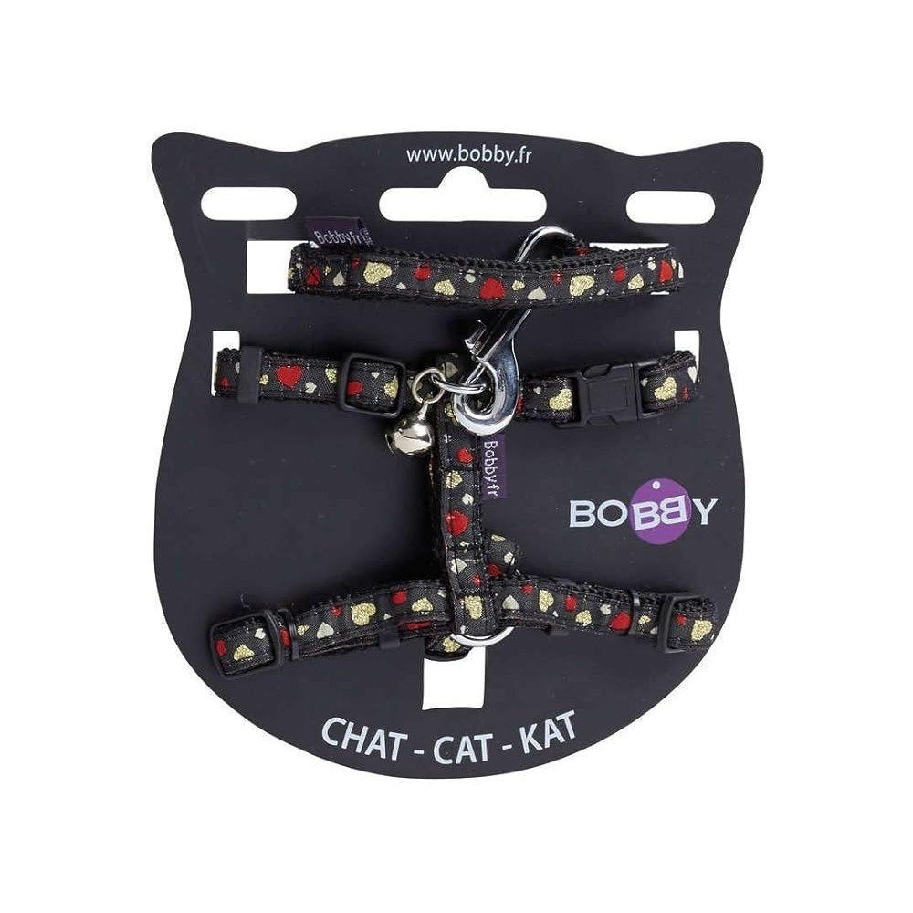 Bobby Lovely Harness And Lead, Black