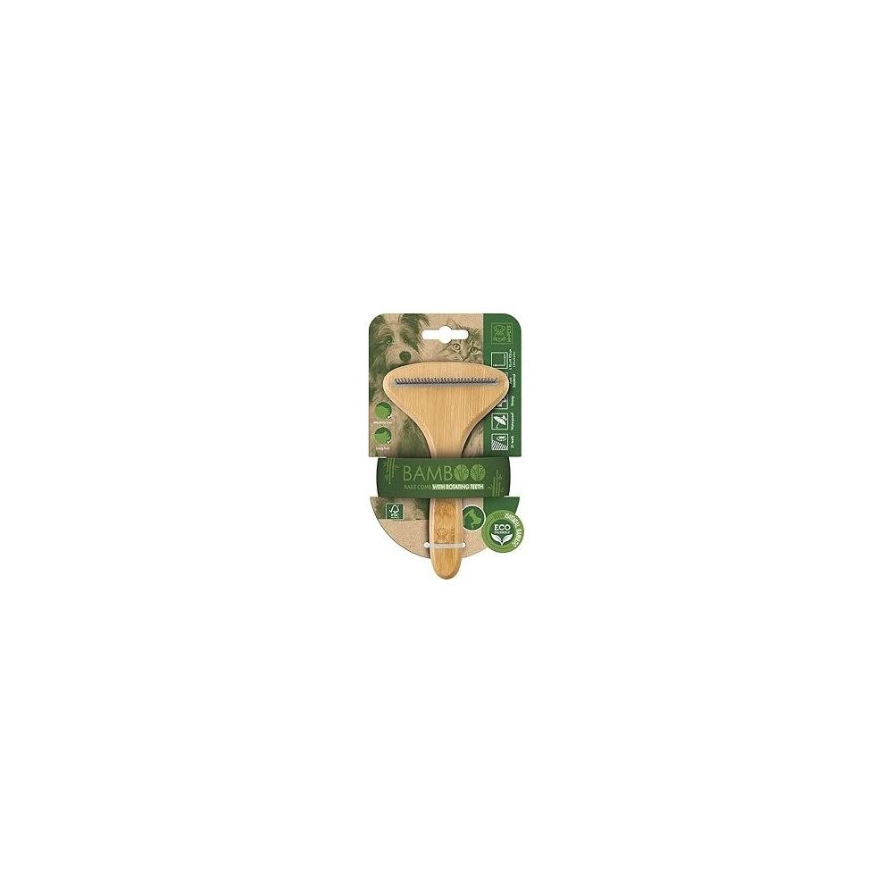 M-Pets Bamboo Rake Comb 31 Teeth