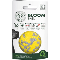 M-Pets Bloom Ball Iii Dog Toy, Yellow/Grey