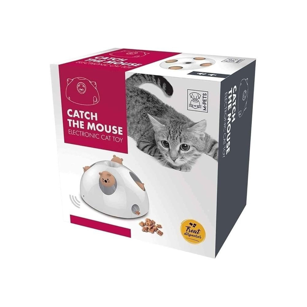 M-Pets Catch The Mouse Electronic Cat Toy, White