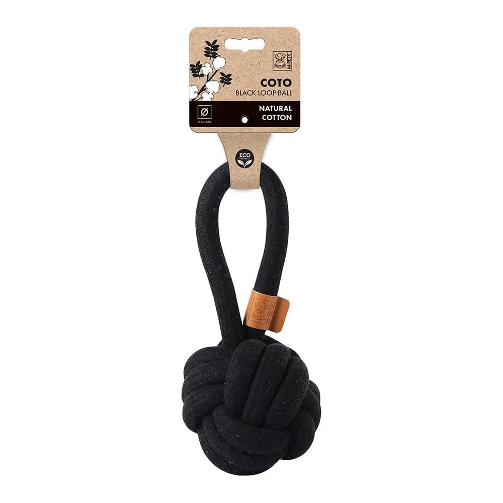 M-Pets Coto Black Loop Ball L Eco Friendly Dog Toy