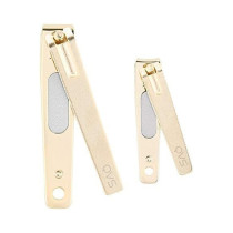 Truyu Qvs Gold Plated Nail Clipper Set With Curved Blades
