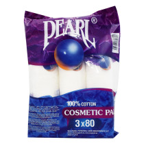 Sea Pearl Cosmetic Pads 80Pcs Per Pack, Pack Of 3