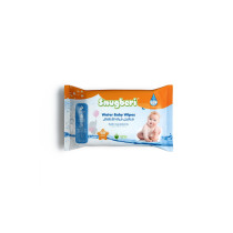 Snugberi Water Baby Wipes With Goodness Of Aloe Vera, Pack Of 60 Wipes