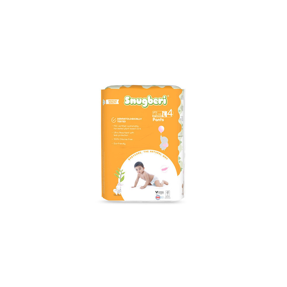 Snugberi Premium Quality Diaper Pants Size 4 Large Upto 7 To12 kg, Mega Pack Of 60 Pcs