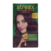 Streax Cream Hair Color Enriched With Walnut Oil And Argan Oil, Burgundy 3.16